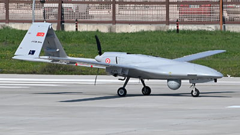 cover Turkish combat drone circles over Cyprus