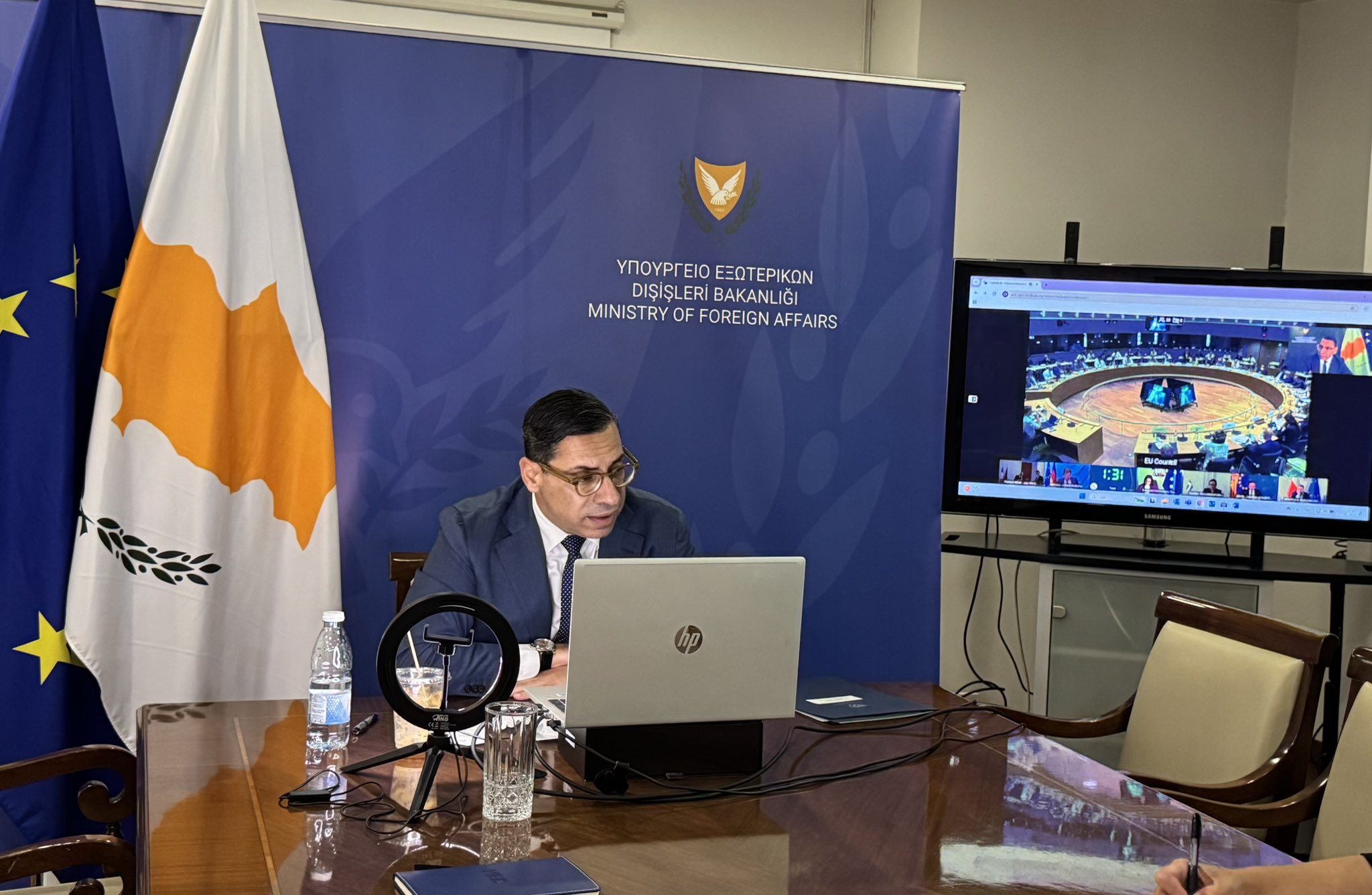 cover Middle East situation ‘remains extremely critical’, Kombos tells EU counterparts