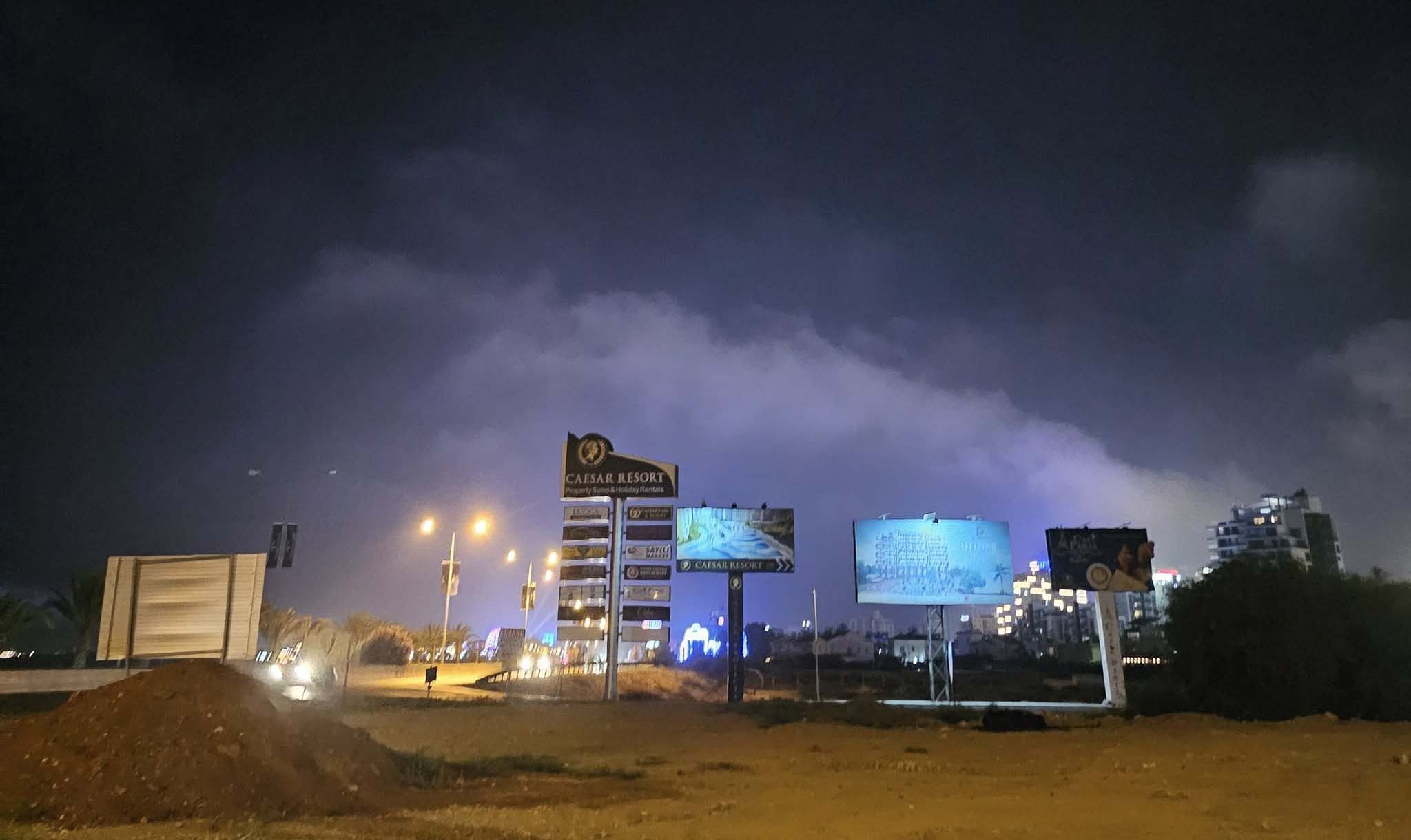 image Missiles visible from Cyprus as Iran bombs Tel Aviv